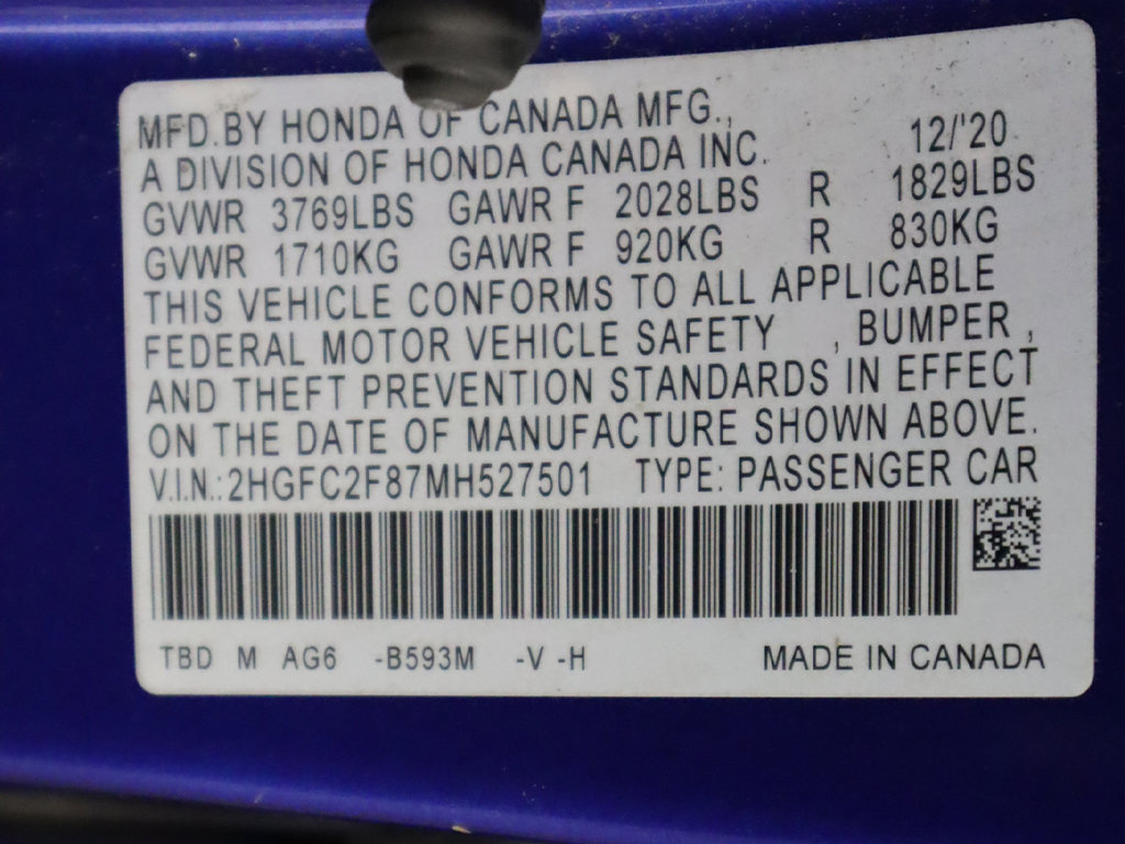 Used 2021 Honda Civic Sport image 47