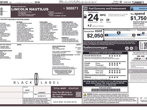 New 2026 Lincoln Nautilus Black Label AWD/4WD image 31