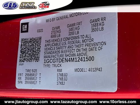 Used 2021 Chevrolet Colorado Z71 AWD/4WD image 18
