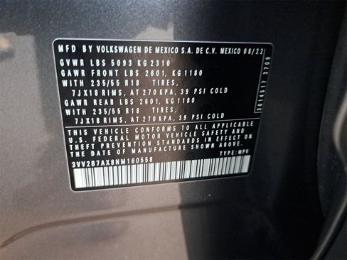 Certified 2022 Volkswagen Tiguan SE w/ Panoramic Sunroof Package image 37