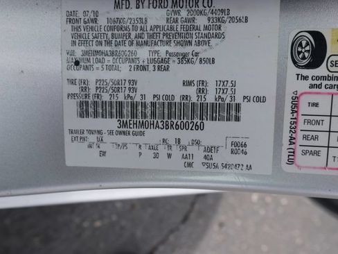 Used 2011 Mercury Milan w/ 102A Rapid Spec Order Code FWD image 23