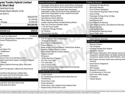 Used 2024 Toyota Tundra Limited w/ Power Package AWD/4WD image 32