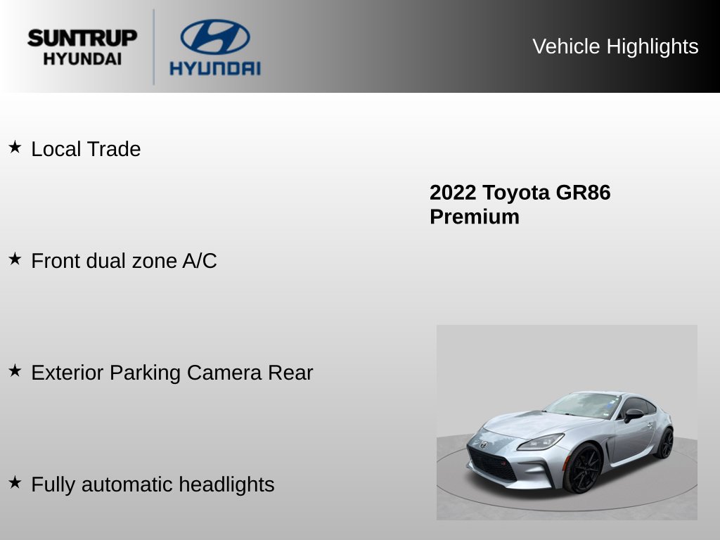 Used 2022 Toyota GR86 Premium w/ ALL Weather Mat Package (TMS) RWD image 8