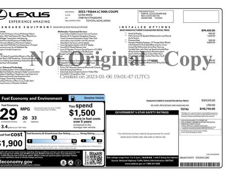 Used 2023 Lexus LC 500h w/ Dynamic Handling Package RWD image 3