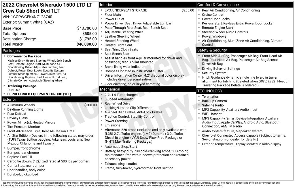Certified 2022 Chevrolet Silverado 1500 LT RWD image 55