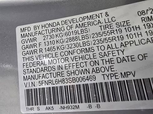 Used 2025 Honda Odyssey Touring image 39