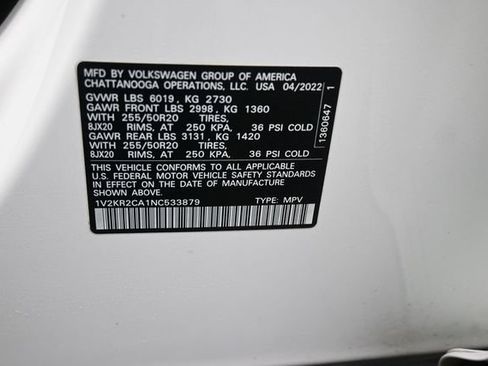 Used 2022 Volkswagen Atlas SE AWD/4WD image 20
