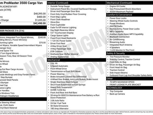 Used 2019 RAM ProMaster 3500 FWD image 9