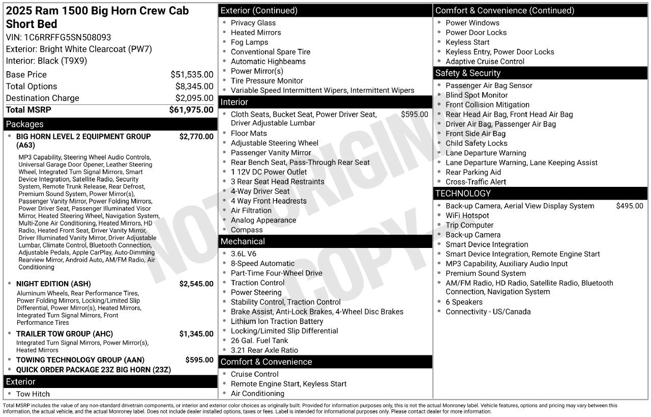 Used 2025 RAM 1500 Big Horn AWD/4WD image 9