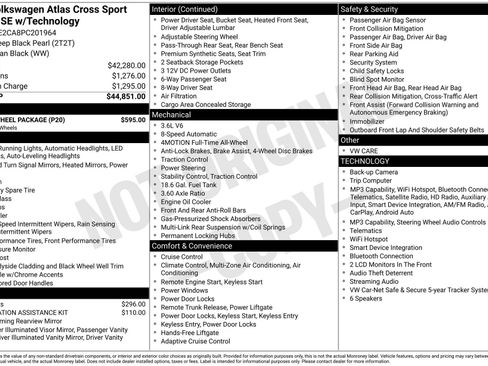 Used 2023 Volkswagen Atlas Cross Sport SE w/ Black Wheel Package AWD/4WD image 3