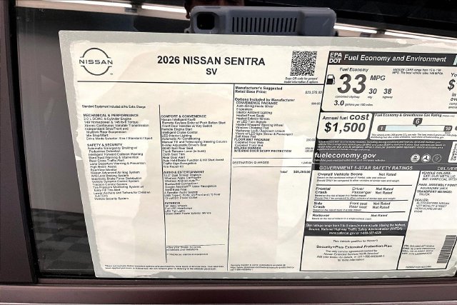 New 2026 Nissan Sentra SV w/ SV Convenience Package FWD image 38