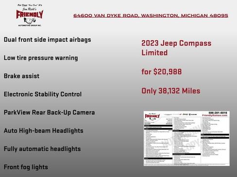 Used 2023 Jeep Compass Limited AWD/4WD image 6