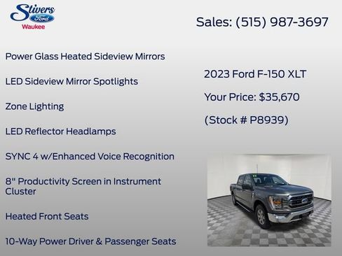 Certified 2023 Ford F150 XLT w/ Equipment Group 302A High AWD/4WD image 34