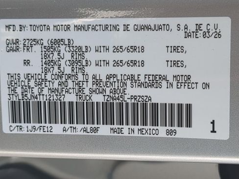 New 2026 Toyota Tacoma TRD Sport AWD/4WD image 22