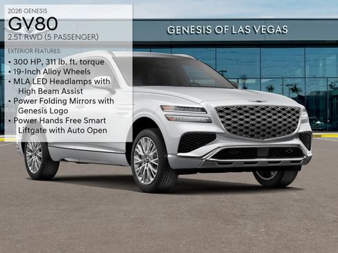 New 2026 Genesis GV80 2.5T RWD image 3