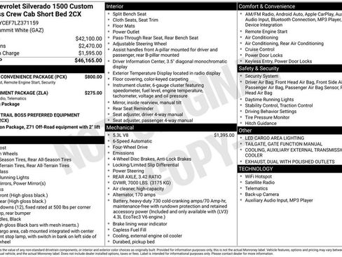 Used 2020 Chevrolet Silverado 1500 Custom Trail Boss w/ Custom Convenience Package AWD/4WD image 11
