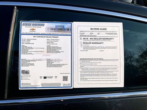 Certified 2017 Chevrolet Malibu Premier w/ Premier Sun and Wheel Package image 27