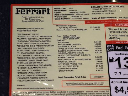 Certified 2014 Ferrari F12 Berlinetta RWD image 54