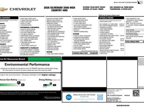 New 2026 Chevrolet Silverado 3500 High Country w/ High Country Premium Package AWD/4WD image 2