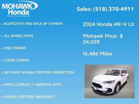 Certified 2024 Honda HR-V LX image 7