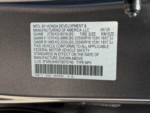 New 2026 Honda Odyssey EX-L image 25