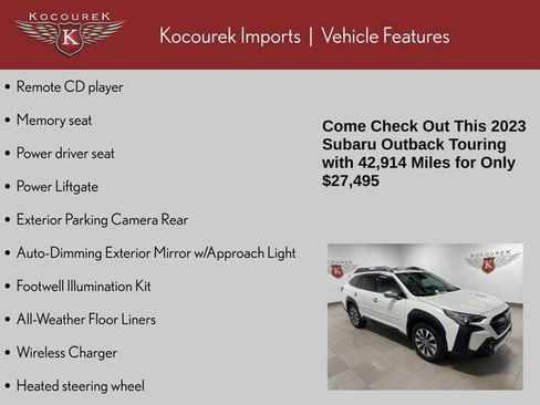 Used 2023 Subaru Outback Touring w/ Tech Package 3 AWD/4WD image 5
