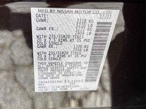 Used 2022 Nissan Murano Platinum w/ Cargo Package image 30