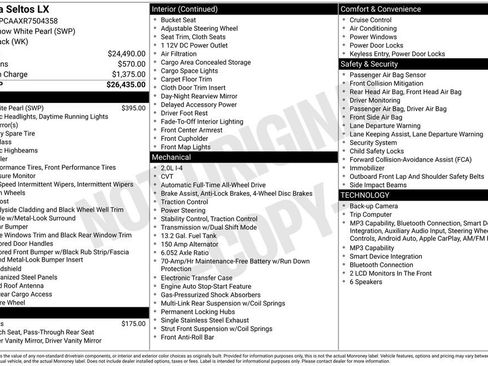 Certified 2024 Kia Seltos LX AWD/4WD image 2