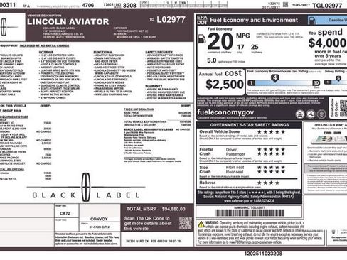 New 2026 Lincoln Aviator Black Label w/ Jet Appearance Package image 28