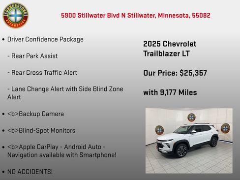 Used 2025 Chevrolet TrailBlazer LT w/ Convenience Package AWD/4WD image 15