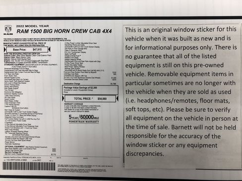 Certified 2022 RAM 1500 Big Horn AWD/4WD image 2