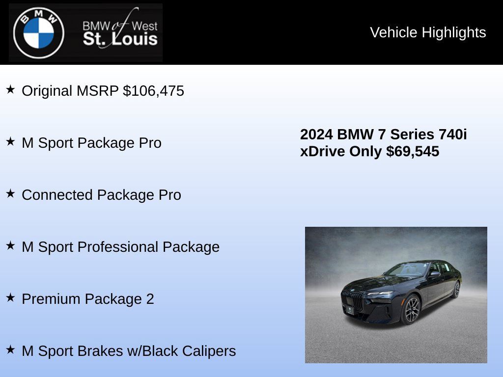 Used 2024 BMW 740i xDrive AWD/4WD image 8
