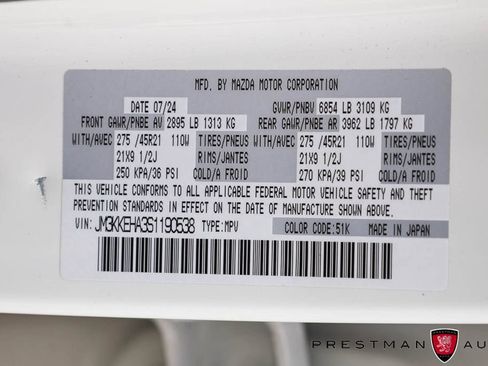 Used 2025 MAZDA CX-90 Plug-In Hybrid w/ Premium Plus AWD/4WD image 47