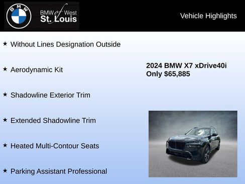Used 2024 BMW X7 xDrive40i w/ M Sport Package AWD/4WD image 31