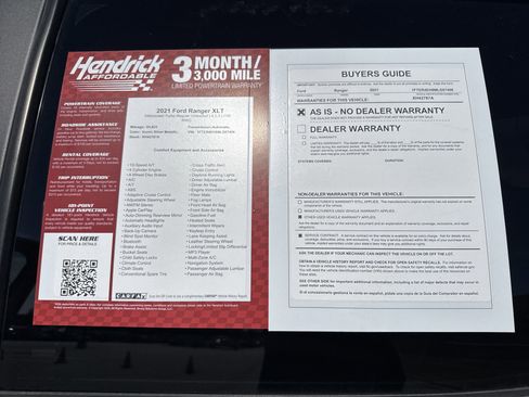 Used 2021 Ford Ranger XLT w/ Equipment Group 302A High image 35