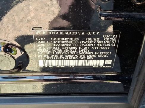 Certified 2023 Honda HR-V LX image 27