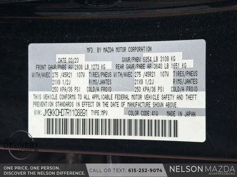 Certified 2024 MAZDA CX-90 3.3 Turbo w/ Premium Package image 29