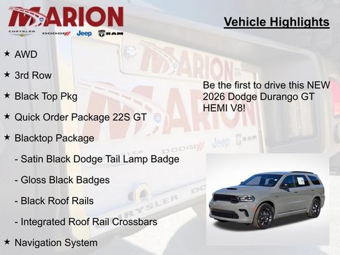 New 2026 Dodge Durango GT w/ Blacktop Package AWD/4WD image 5