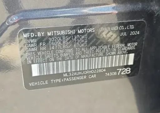 Used 2024 Mitsubishi Mirage ES FWD image 40
