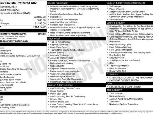 Certified 2025 Buick Envista Preferred w/ Advanced Safety Package FWD image 3