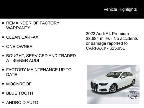 Used 2023 Audi A4 2.0T Premium w/ Convenience Package image 8