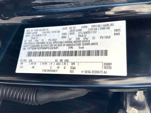 Used 2022 Ford F150 XLT w/ Equipment Group 302A High AWD/4WD image 34