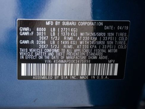 Used 2019 Subaru Ascent Limited w/ Popular Package #3 AWD/4WD image 76