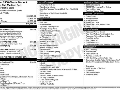 Used 2022 RAM 1500 Classic Warlock w/ Electronics Group AWD/4WD image 7