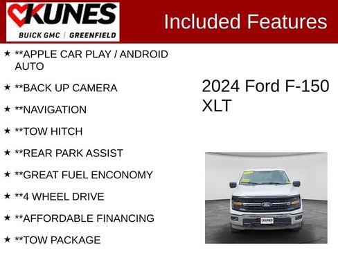 Used 2024 Ford F150 XLT w/ Tow/Haul Package AWD/4WD image 2