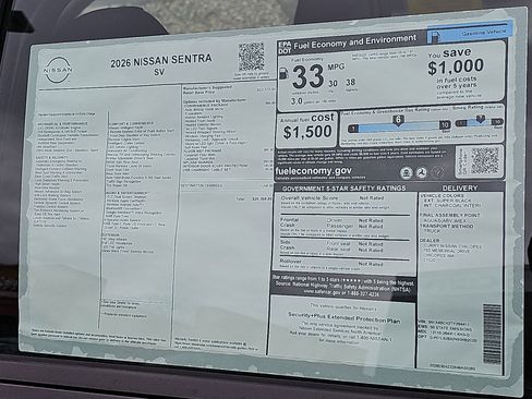 New 2026 Nissan Sentra SV w/ SV Convenience Package image 19