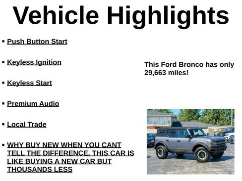 Used 2023 Ford Bronco Big Bend w/ Sasquatch Package AWD/4WD image 40