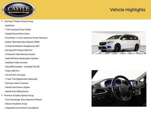 Used 2021 Chrysler Pacifica Touring-L w/ Uconnect Theater Family Group image 8