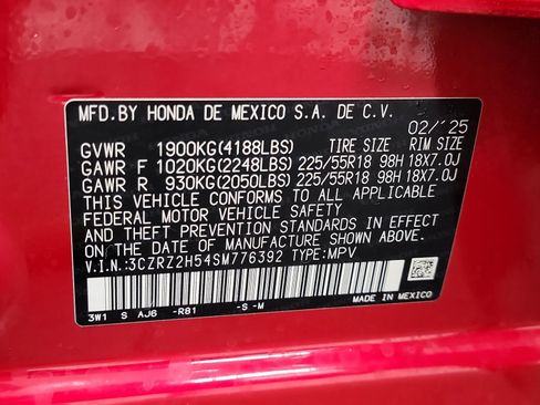 Certified 2025 Honda HR-V Sport image 32