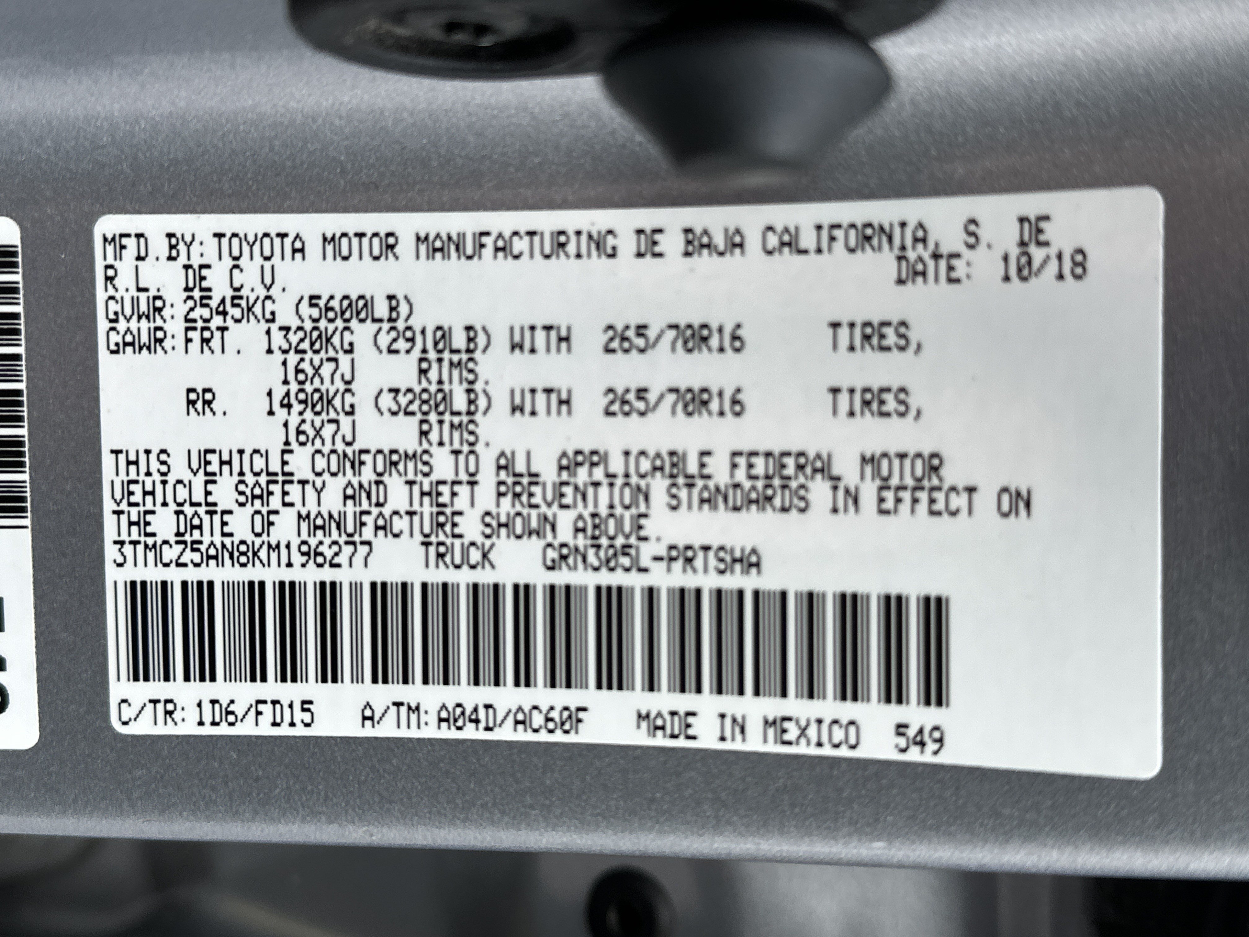 Used 2019 Toyota Tacoma TRD Off-Road AWD/4WD image 29